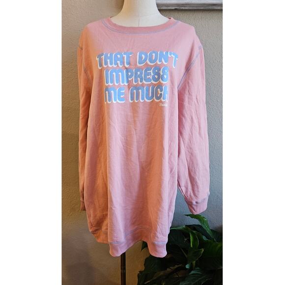 Shania Twain That Don’t Impress‎ Me Much Concert Sweatshirt Women Size XXL Pink - Picture 2 of 5